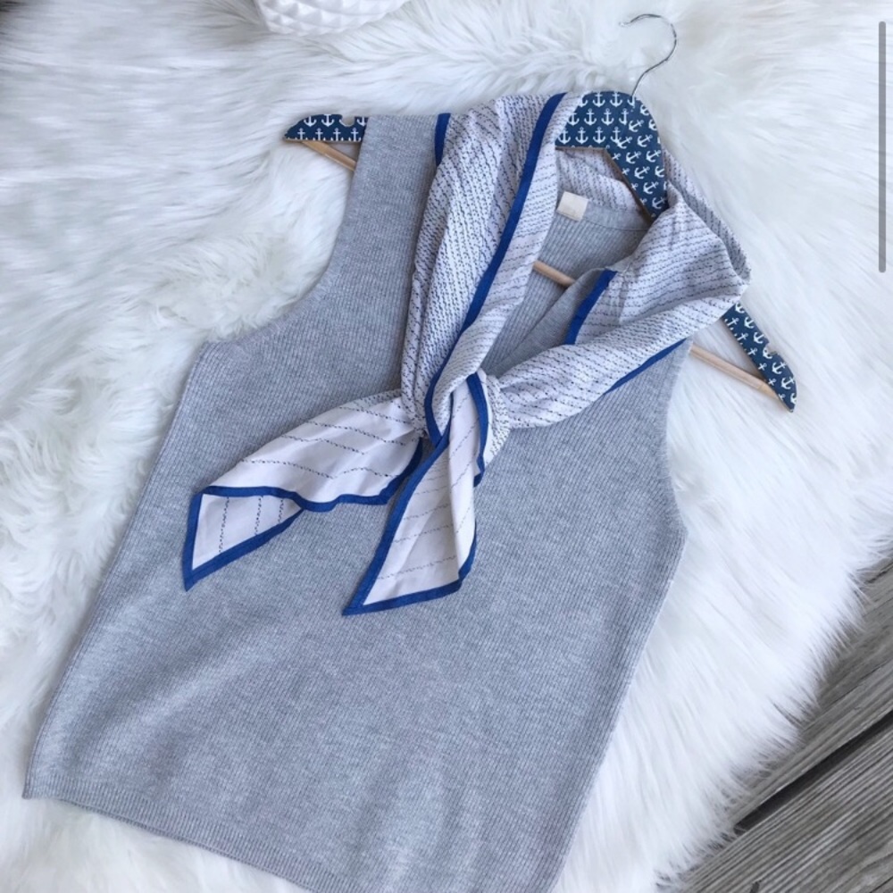 MOTH sleeveless sweater with scarf neckline